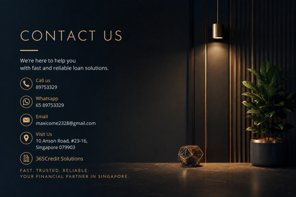 365Credit Solutions contact us page for personal loan enquiry in Singapore